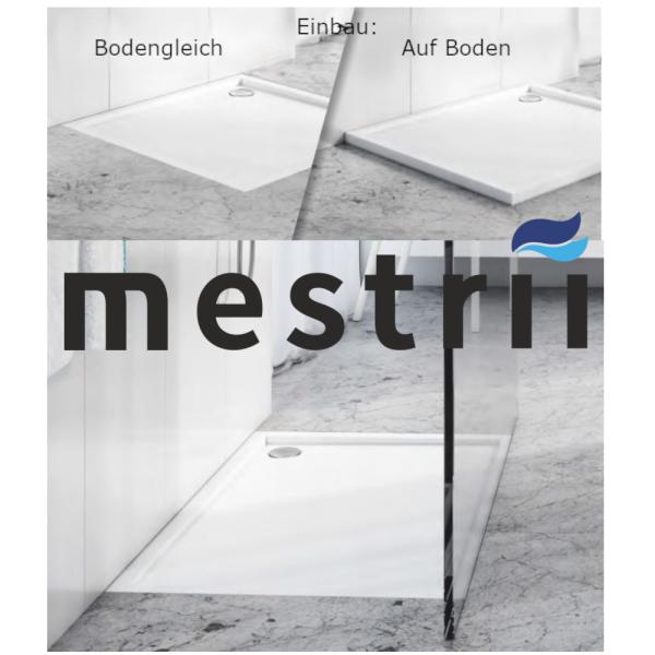 Duschtasse Duschwanne Grau Steinoptik Quadrat Rechteck Viertelkreis Fünfeck Cement Stone